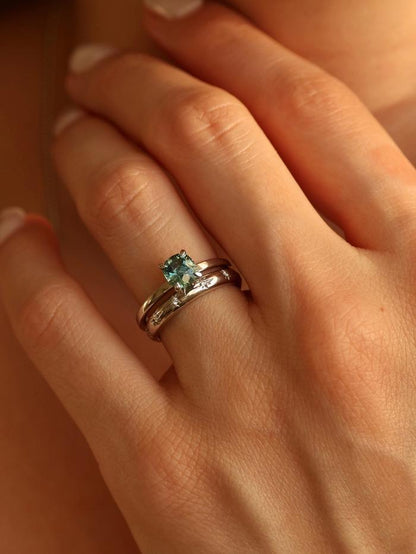 Marquise Cut Cluster Styled Lab Grown Wedding Band