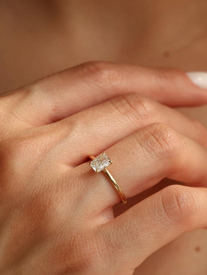 Marquise Cut Cluster Styled Lab Grown Diamond Engagement Ring