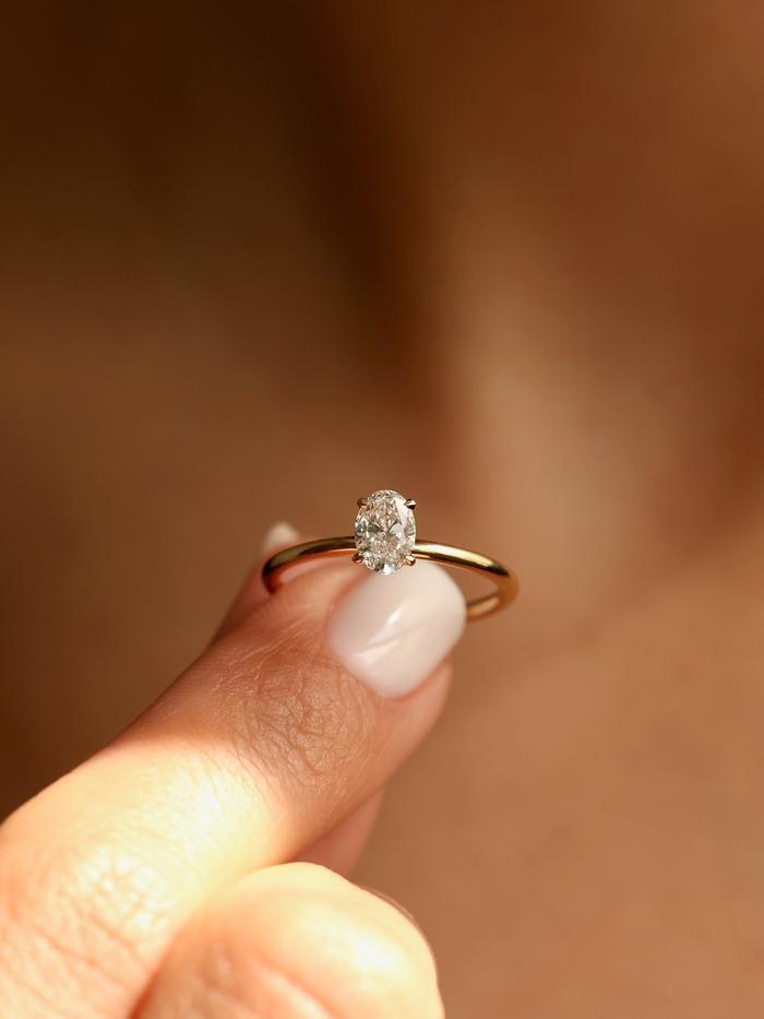 Marquise Cut Cluster Styled Lab Grown Diamond Engagement Ring
