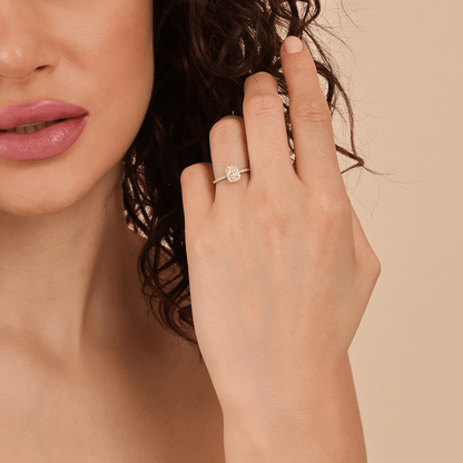 2 CT Round Three Stones Lab Grown Diamond Engagement Ring