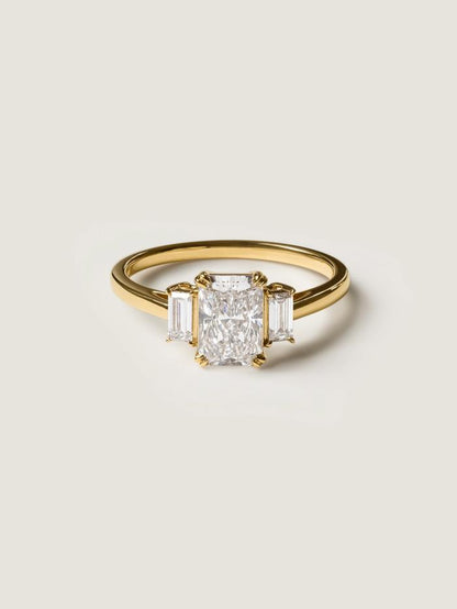 Marquise Cut Cluster Styled Lab Grown Diamond Engagement Ring