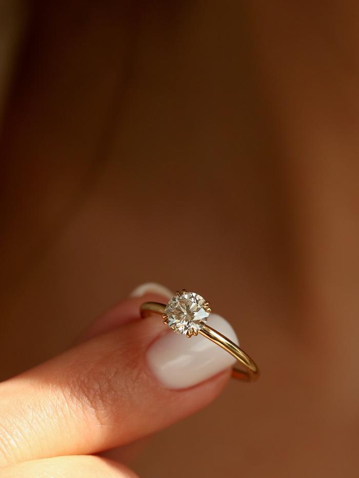 Marquise Cut Cluster Styled Lab Grown Diamond Engagement Ring