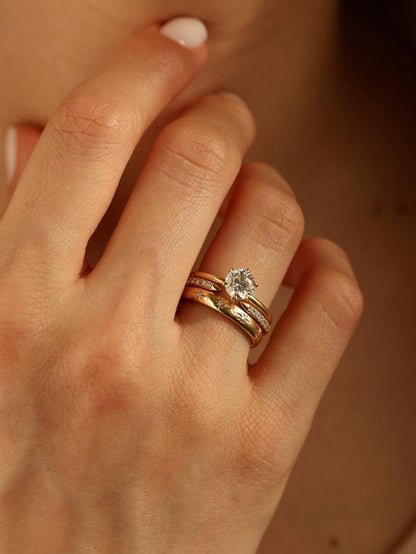 Marquise Cut Cluster Styled Lab Grown Diamond Engagement Ring