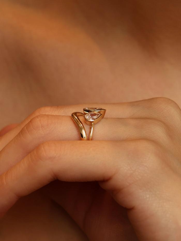 Marquise Cut Cluster Styled Lab Grown Diamond Engagement Ring