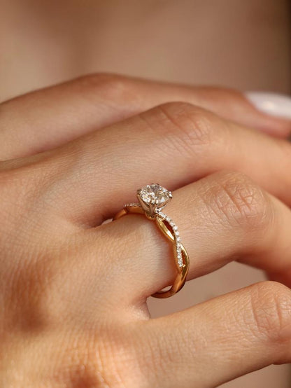 Marquise Cut Cluster Styled Lab Grown Diamond Engagement Ring