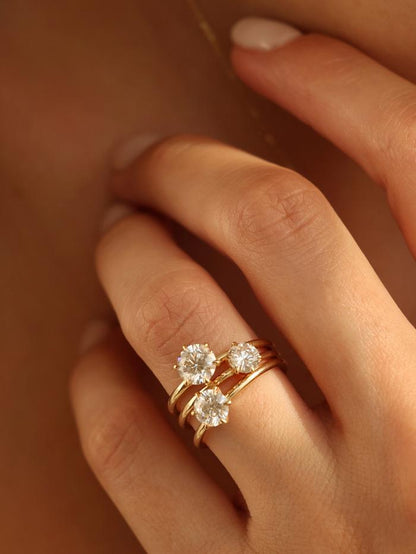 Marquise Cut Cluster Styled Lab Grown Diamond Engagement Ring
