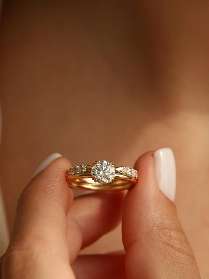 Marquise Cut Cluster Styled Lab Grown Diamond Engagement Ring
