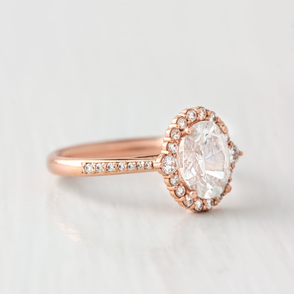 2 CT Round Three Stones Lab Grown Diamond Engagement Ring