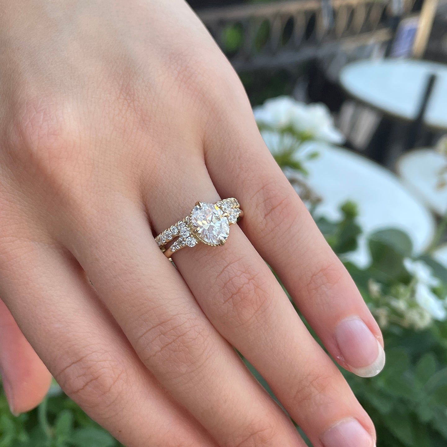 2 CT Round Three Stones Lab Grown Diamond Engagement Ring