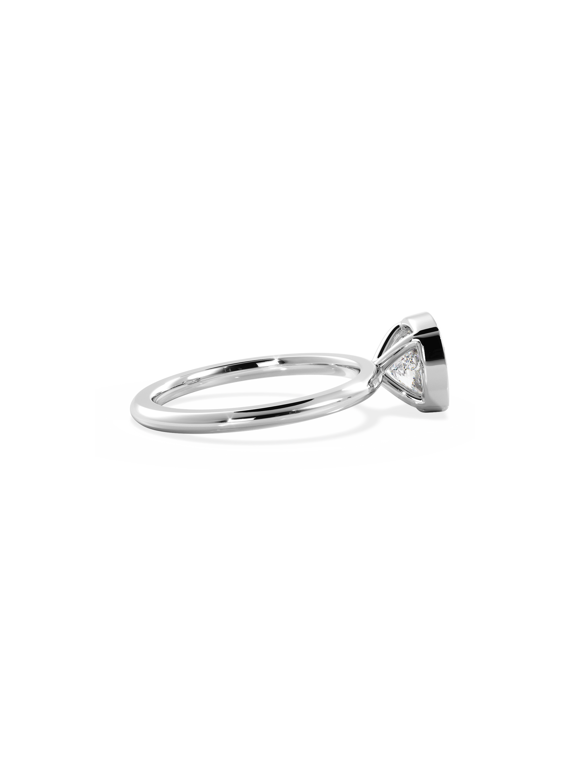 2 CT Round Three Stones Lab Grown Diamond Engagement Ring