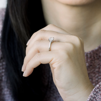 Marquise Cut Cluster Styled Lab Grown Diamond Engagement Ring