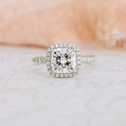 Marquise Cut Cluster Styled Lab Grown Diamond Engagement Ring