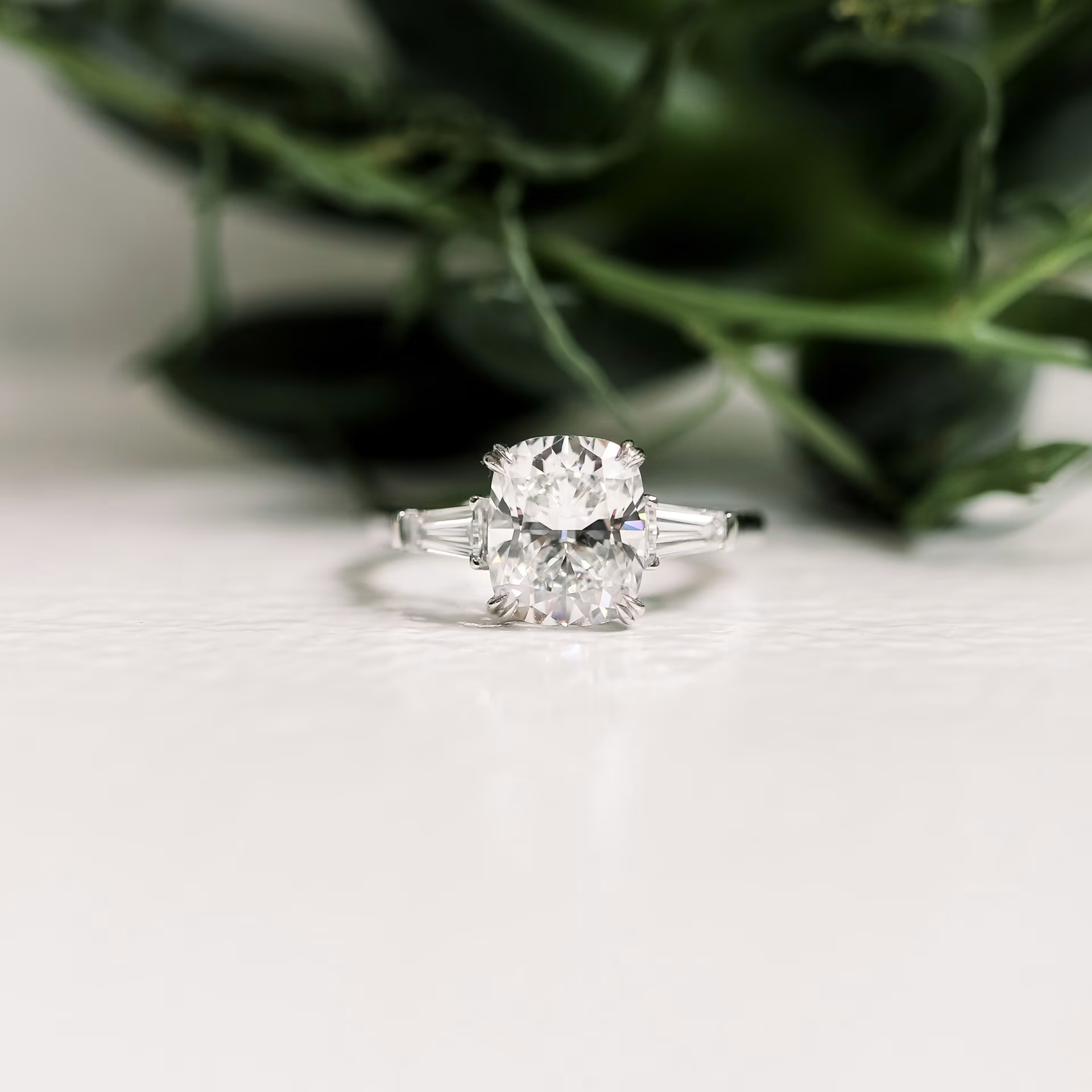Marquise Cut Cluster Styled Lab Grown Diamond Engagement Ring