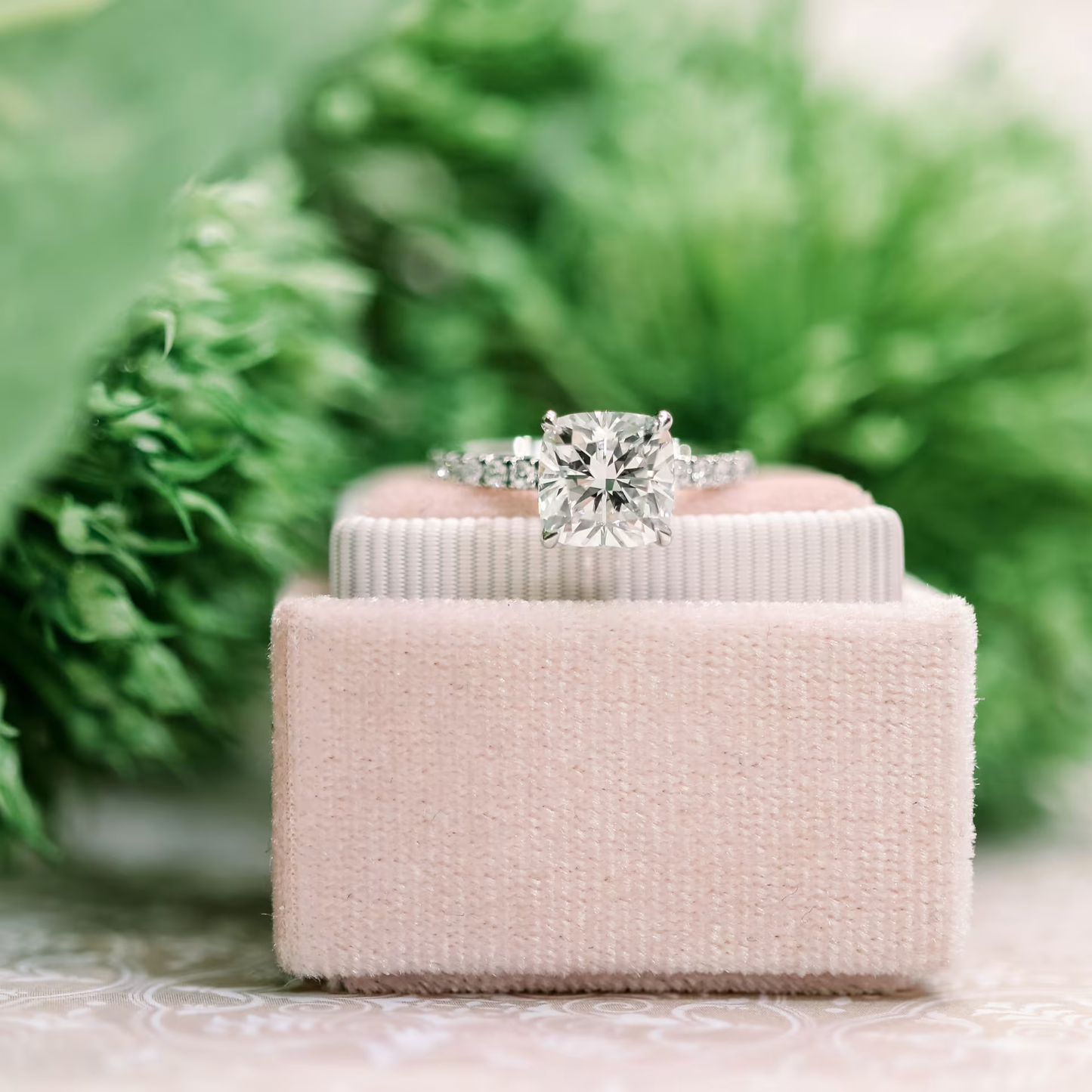 Marquise Cut Cluster Styled Lab Grown Diamond Engagement Ring