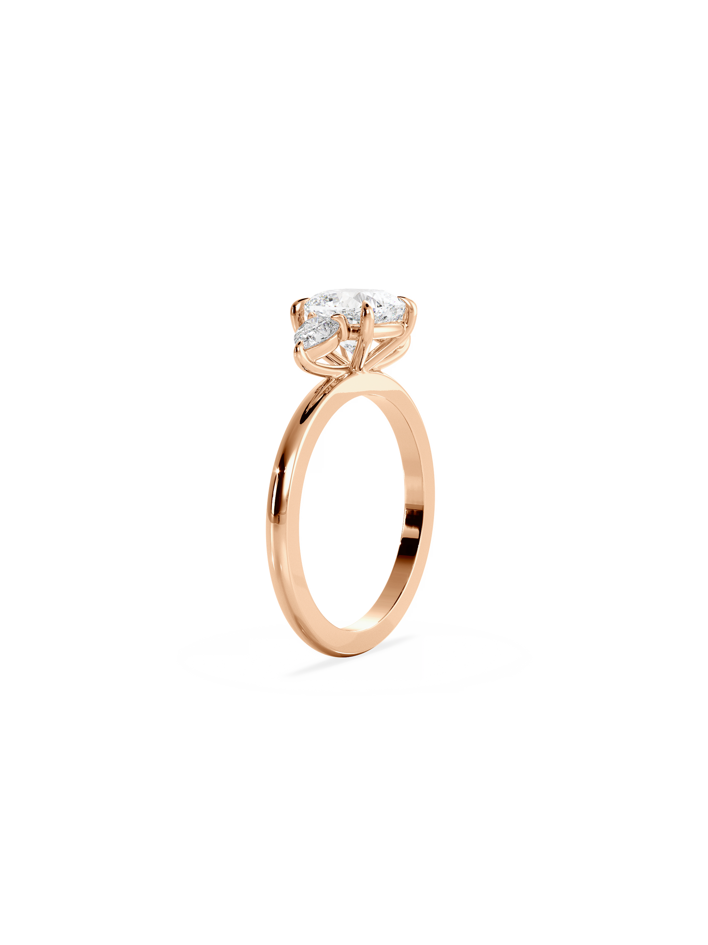 2 CT Round Three Stones Lab Grown Diamond Engagement Ring