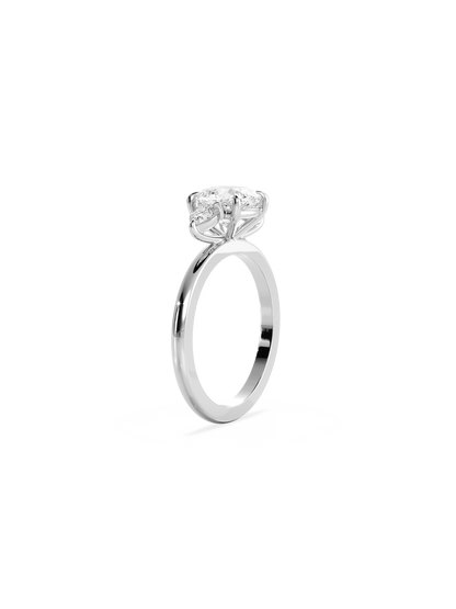 2 CT Round Three Stones Lab Grown Diamond Engagement Ring