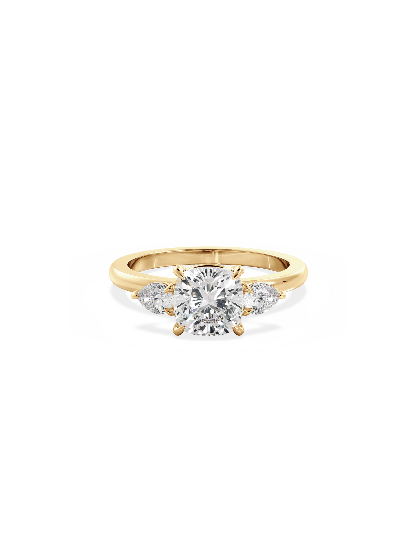 2 CT Round Three Stones Lab Grown Diamond Engagement Ring
