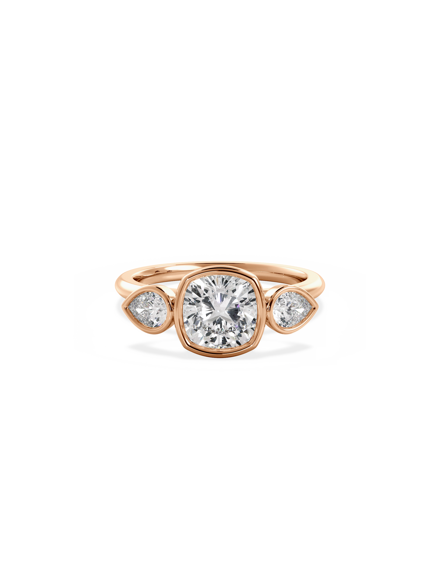 2 CT Round Three Stones Lab Grown Diamond Engagement Ring