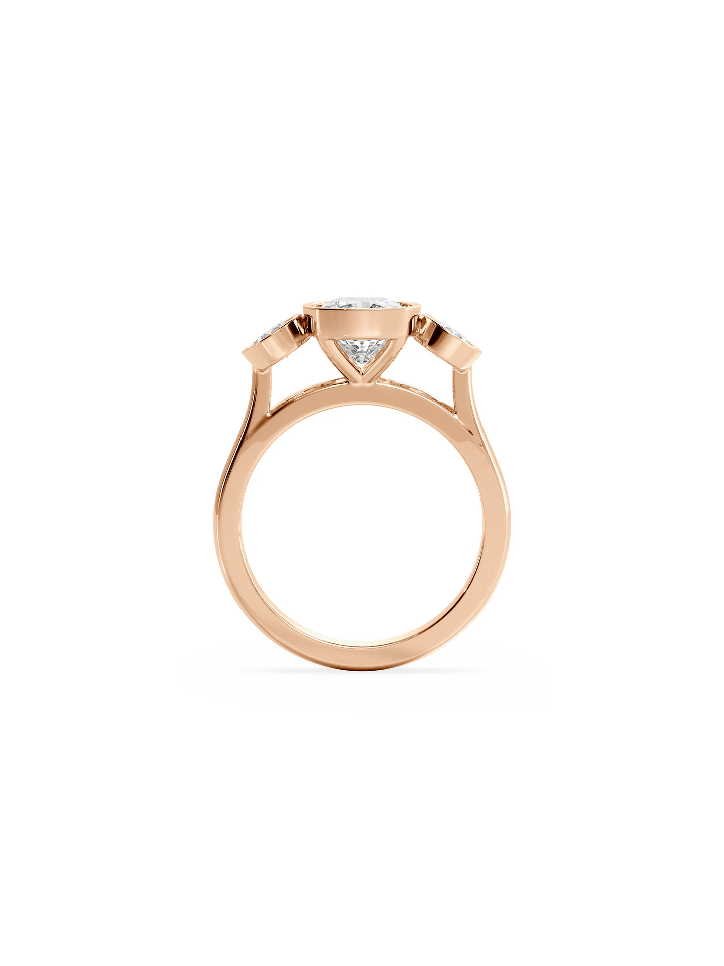 2 CT Round Three Stones Lab Grown Diamond Engagement Ring