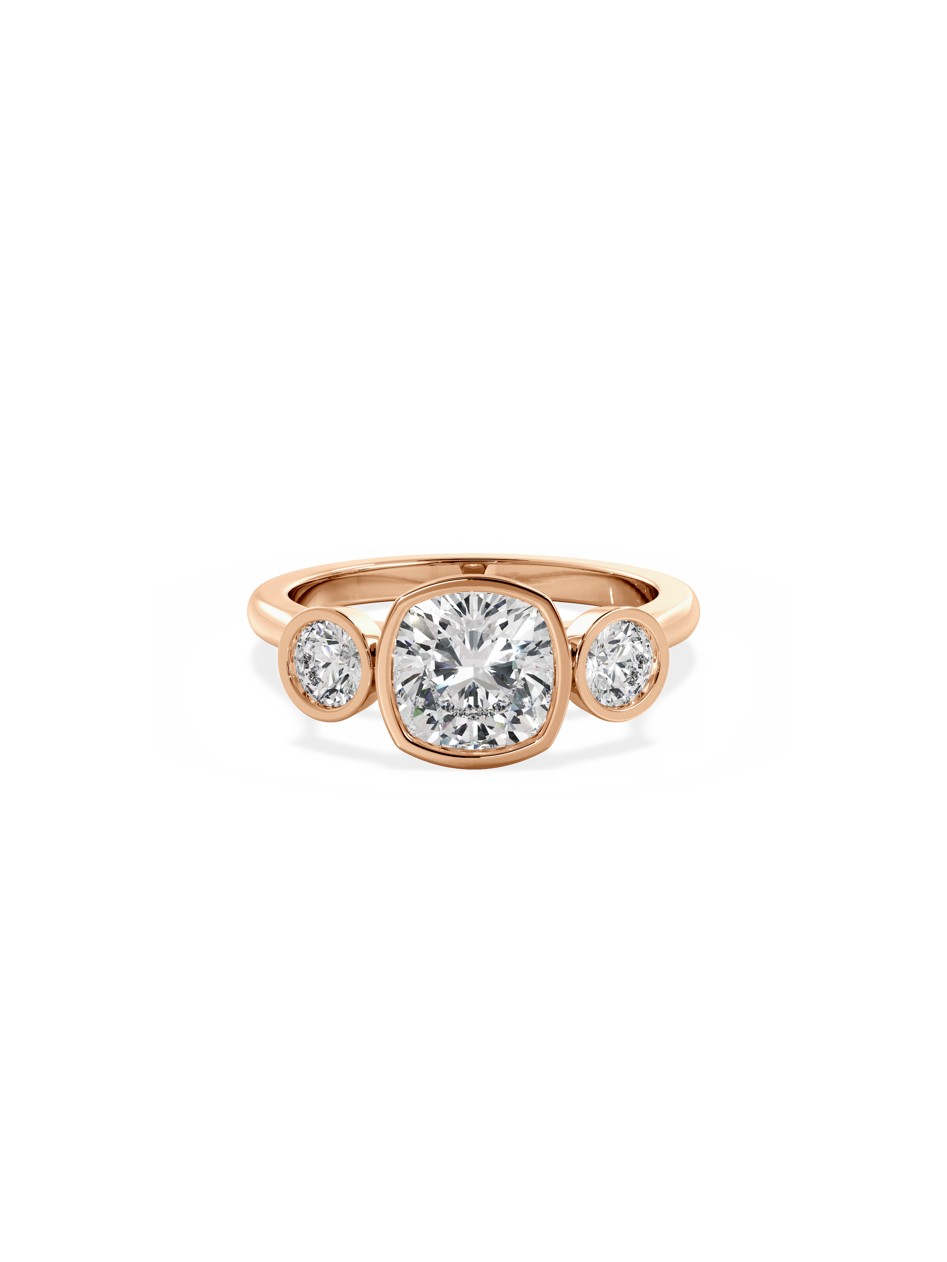 2 CT Round Three Stones Lab Grown Diamond Engagement Ring