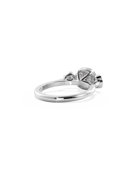 2 CT Round Three Stones Lab Grown Diamond Engagement Ring
