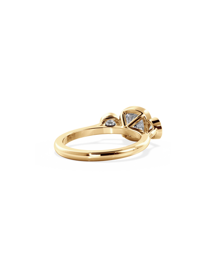 2 CT Round Three Stones Lab Grown Diamond Engagement Ring