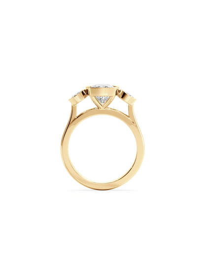 2 CT Round Three Stones Lab Grown Diamond Engagement Ring