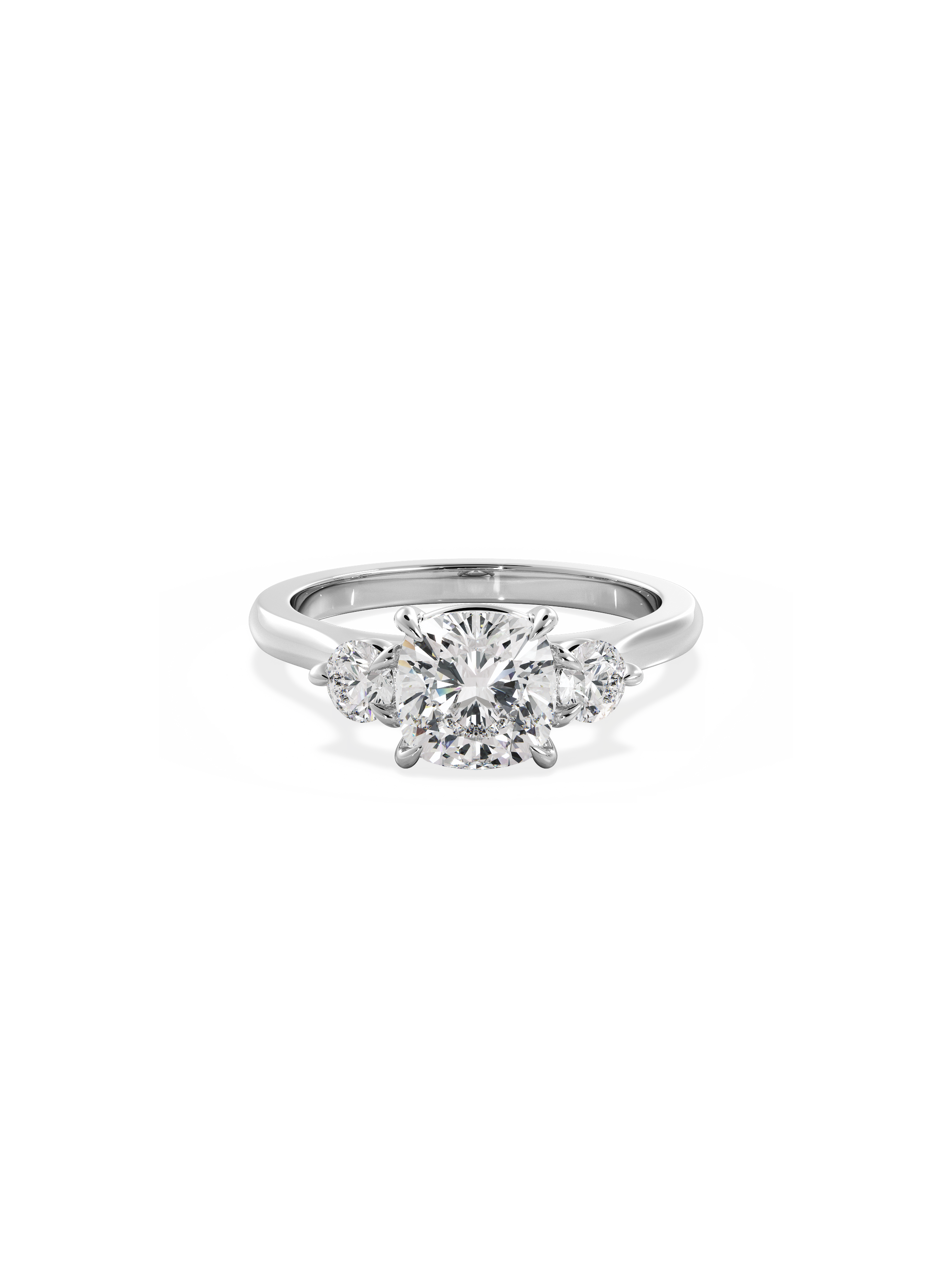 2 CT Round Three Stones Lab Grown Diamond Engagement Ring
