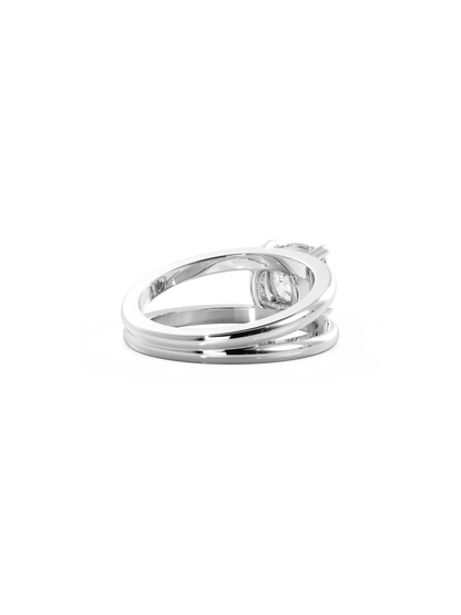 2 CT Round Three Stones Lab Grown Diamond Engagement Ring