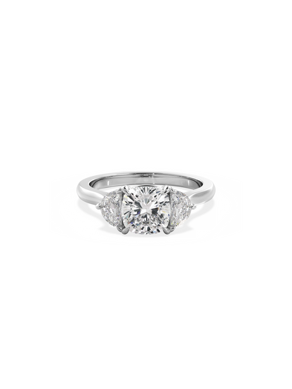 2 CT Round Three Stones Lab Grown Diamond Engagement Ring