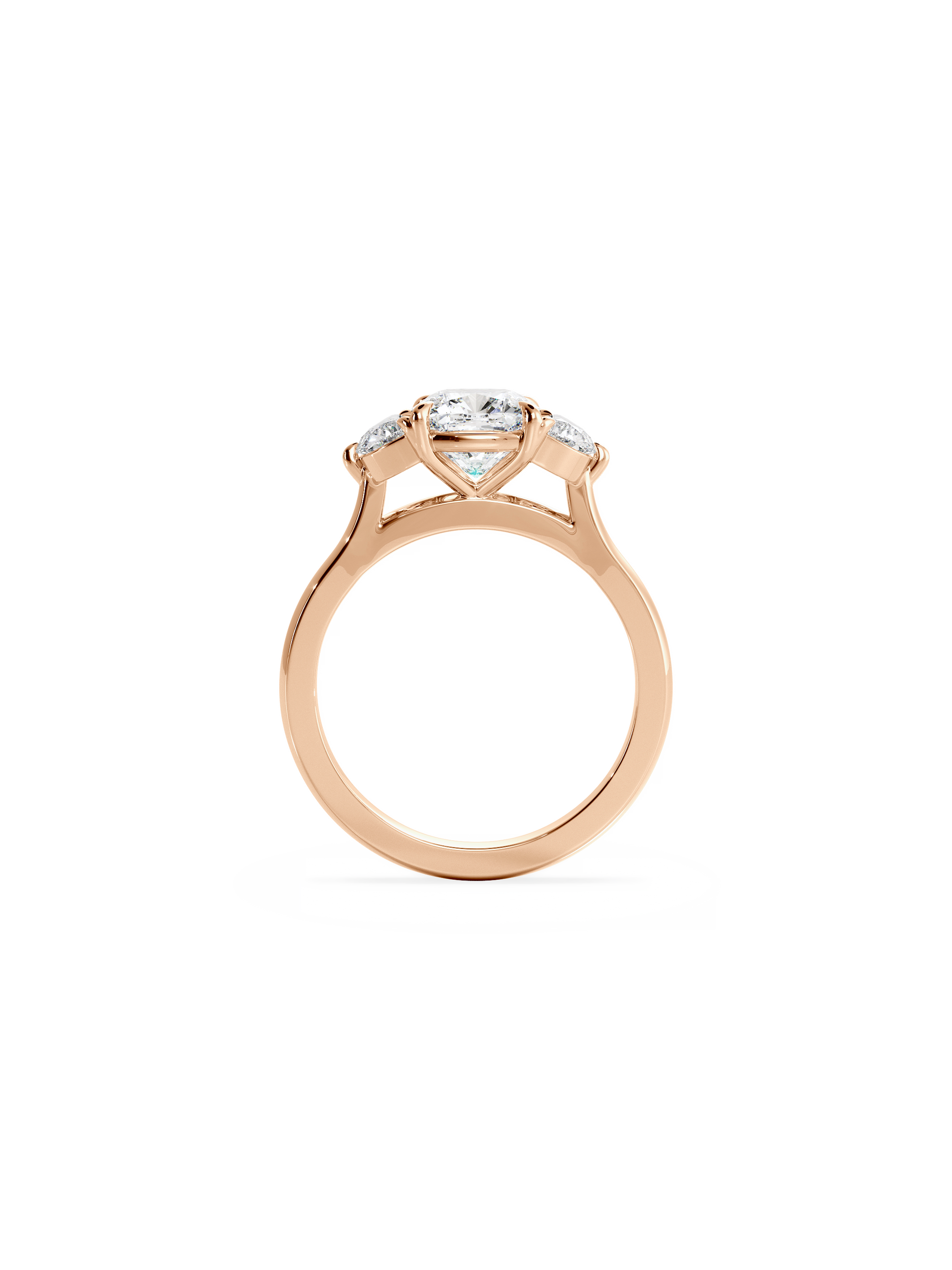 2 CT Round Three Stones Lab Grown Diamond Engagement Ring