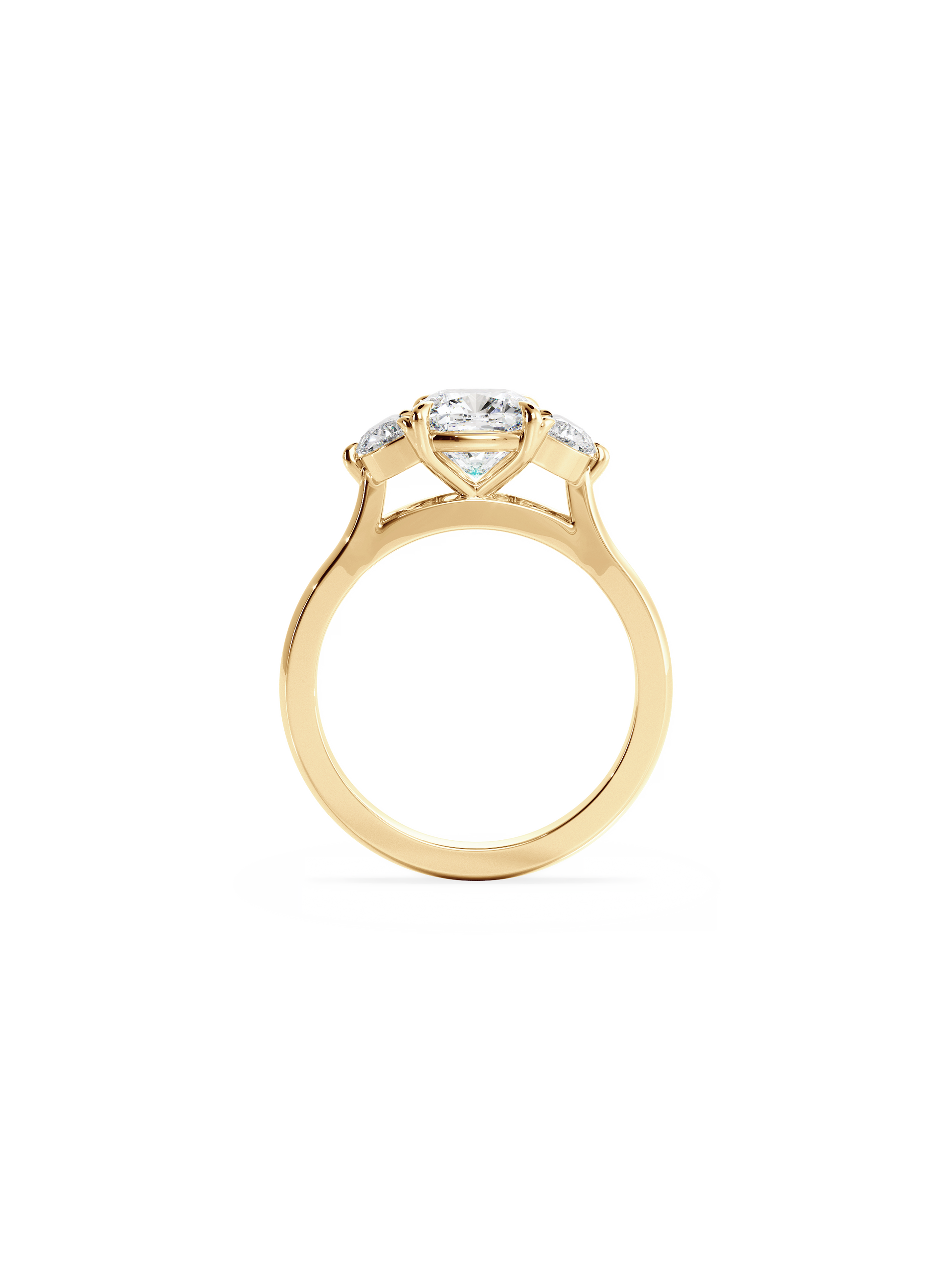 2 CT Round Three Stones Lab Grown Diamond Engagement Ring
