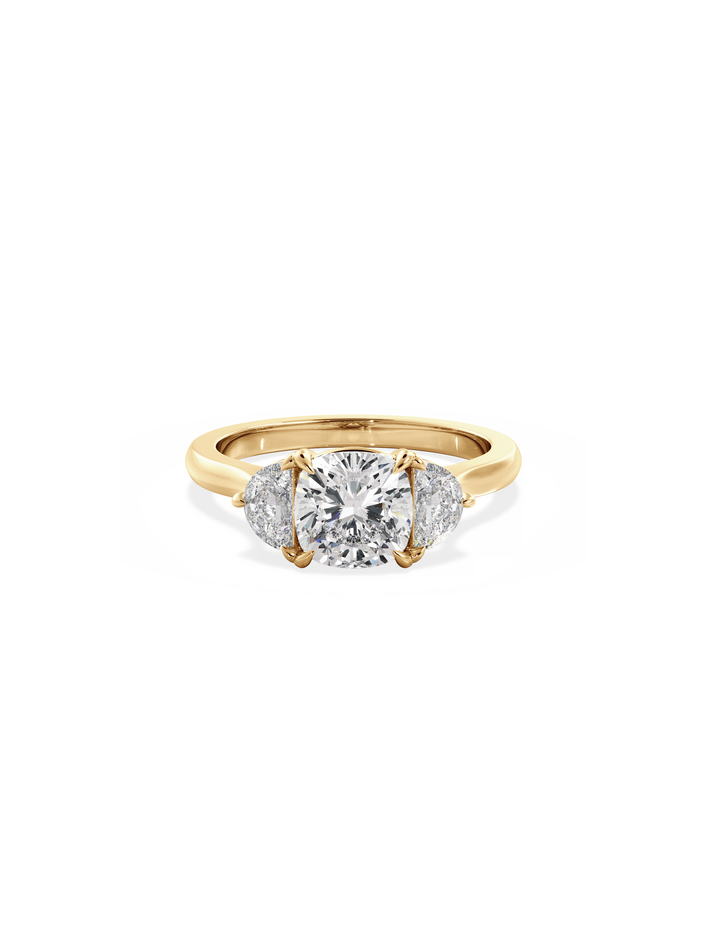 2 CT Round Three Stones Lab Grown Diamond Engagement Ring