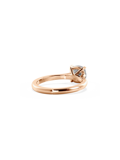 2 CT Round Three Stones Lab Grown Diamond Engagement Ring