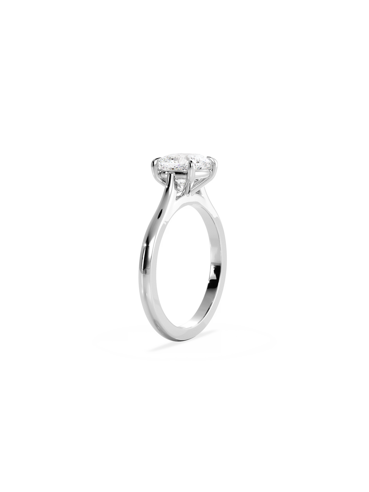 2 CT Round Three Stones Lab Grown Diamond Engagement Ring