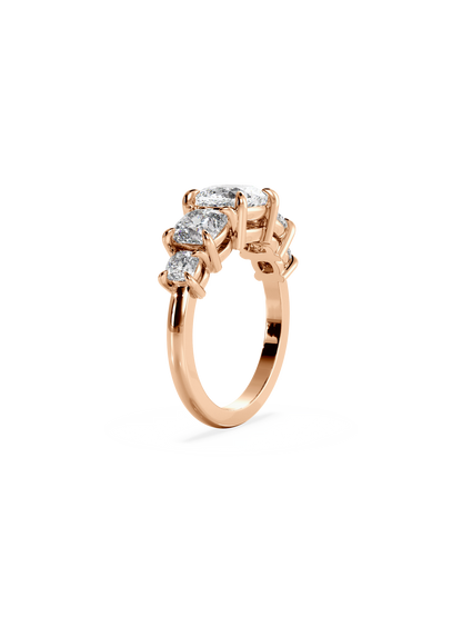 2 CT Round Three Stones Lab Grown Diamond Engagement Ring