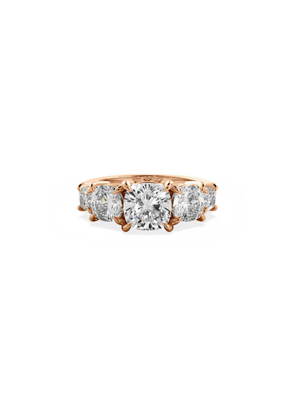 2 CT Round Three Stones Lab Grown Diamond Engagement Ring