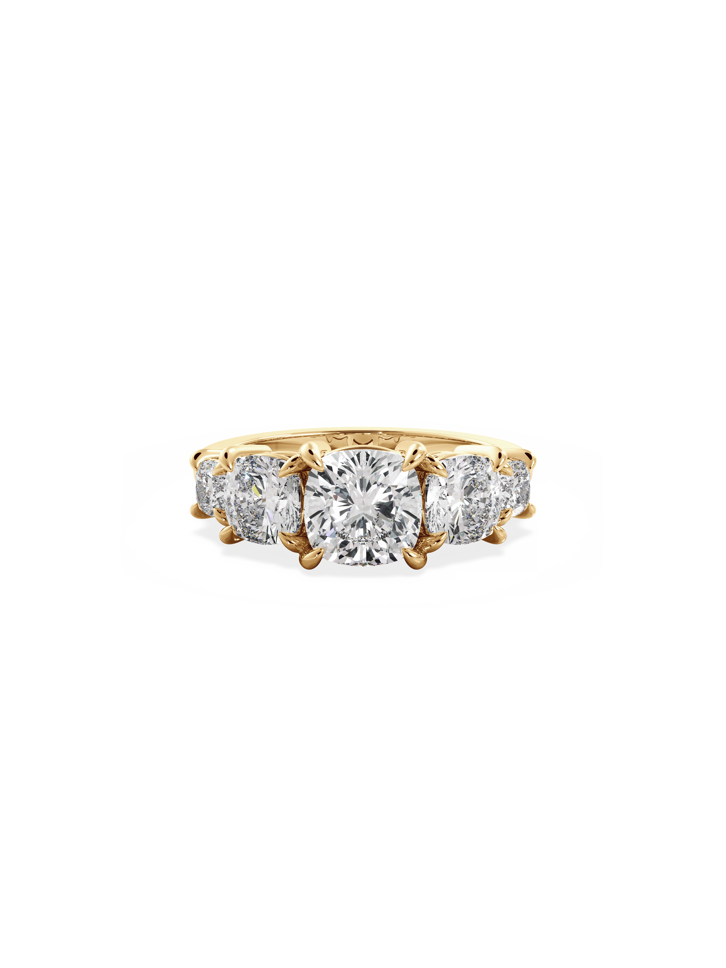 2 CT Round Three Stones Lab Grown Diamond Engagement Ring