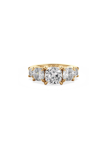 2 CT Round Three Stones Lab Grown Diamond Engagement Ring