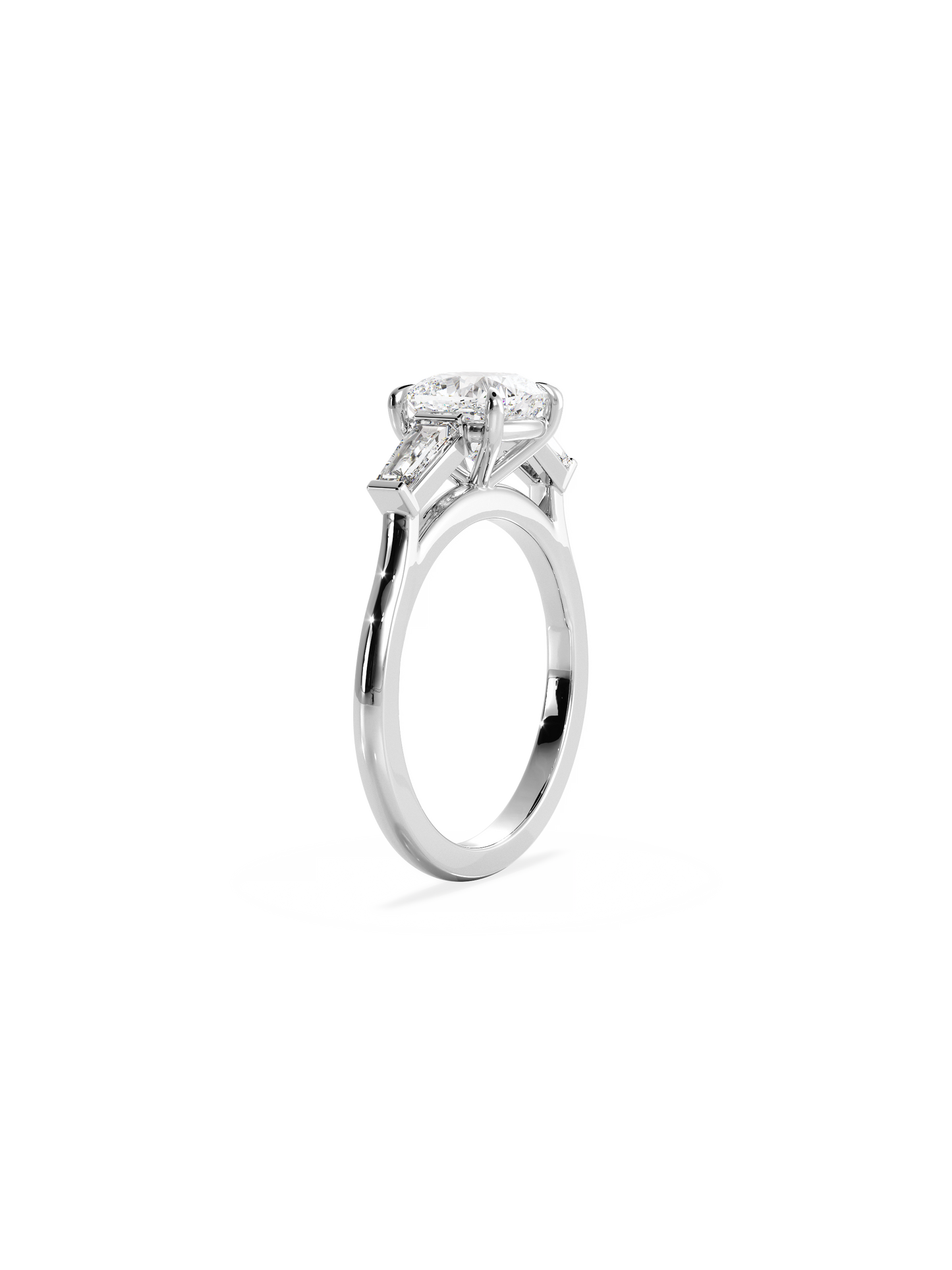2 CT Round Three Stones Lab Grown Diamond Engagement Ring