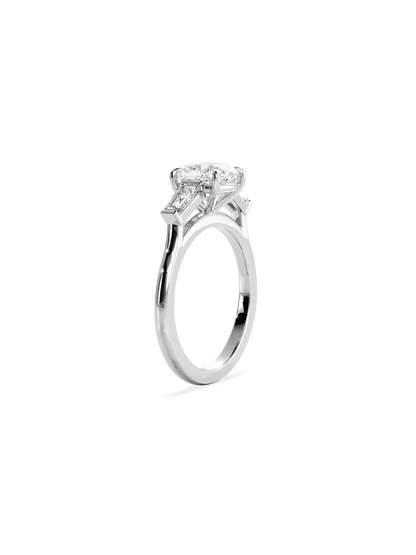 2 CT Round Three Stones Lab Grown Diamond Engagement Ring