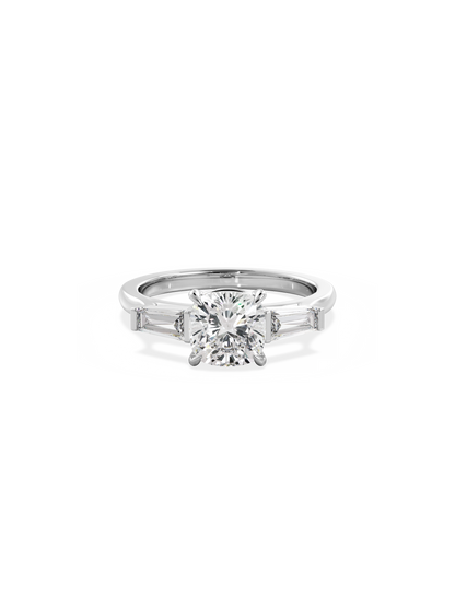 2 CT Round Three Stones Lab Grown Diamond Engagement Ring