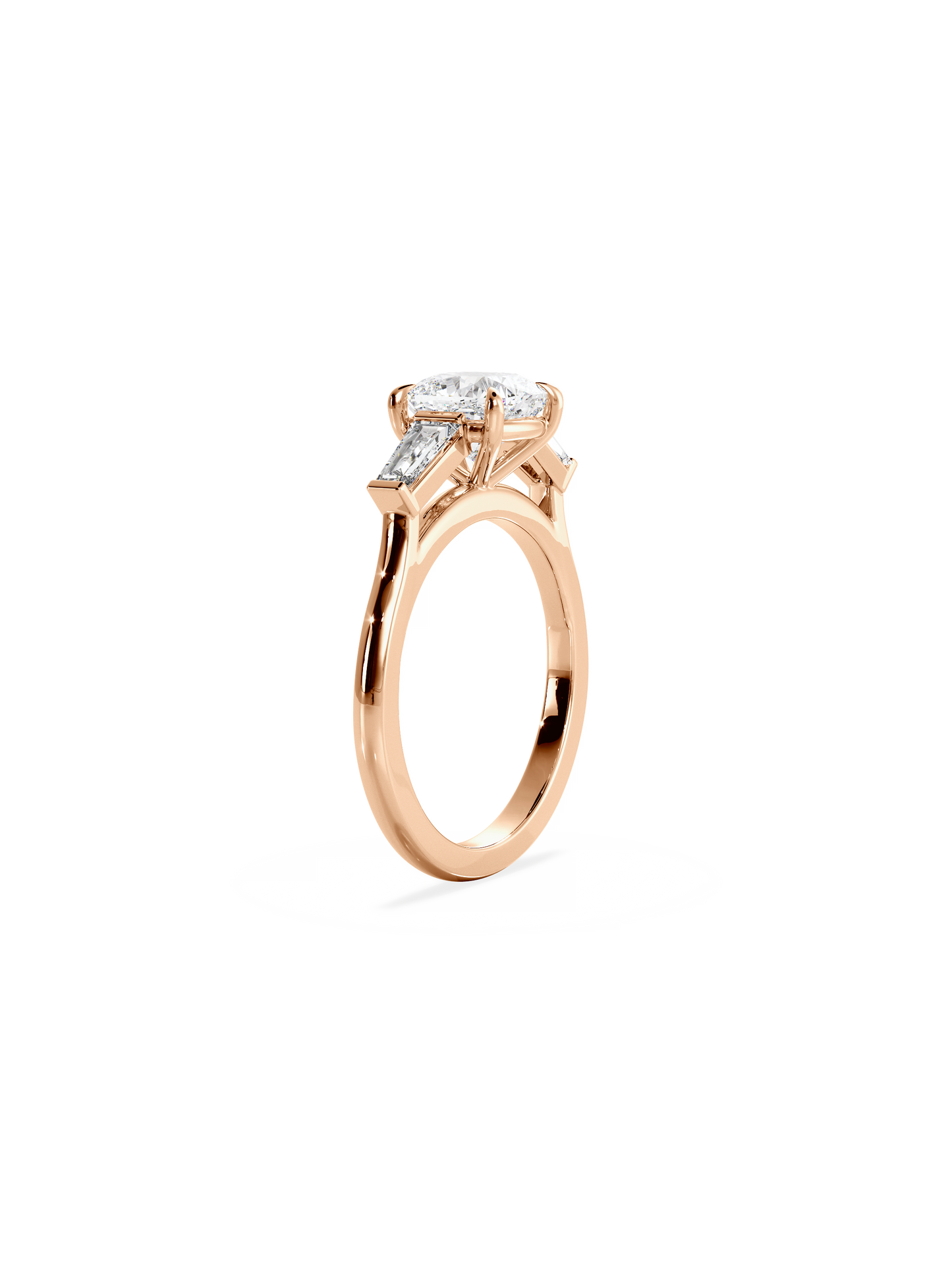 2 CT Round Three Stones Lab Grown Diamond Engagement Ring