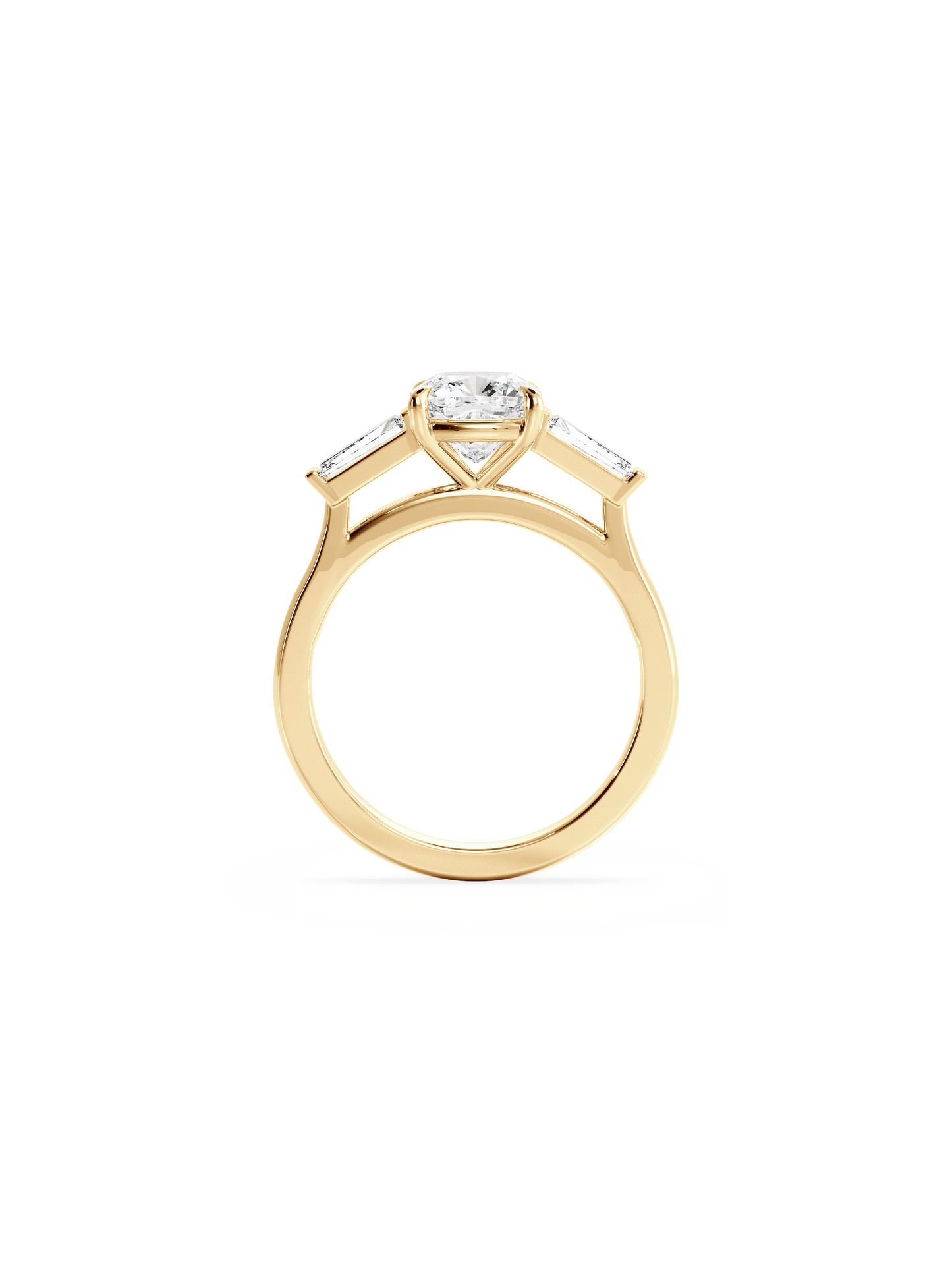 2 CT Round Three Stones Lab Grown Diamond Engagement Ring