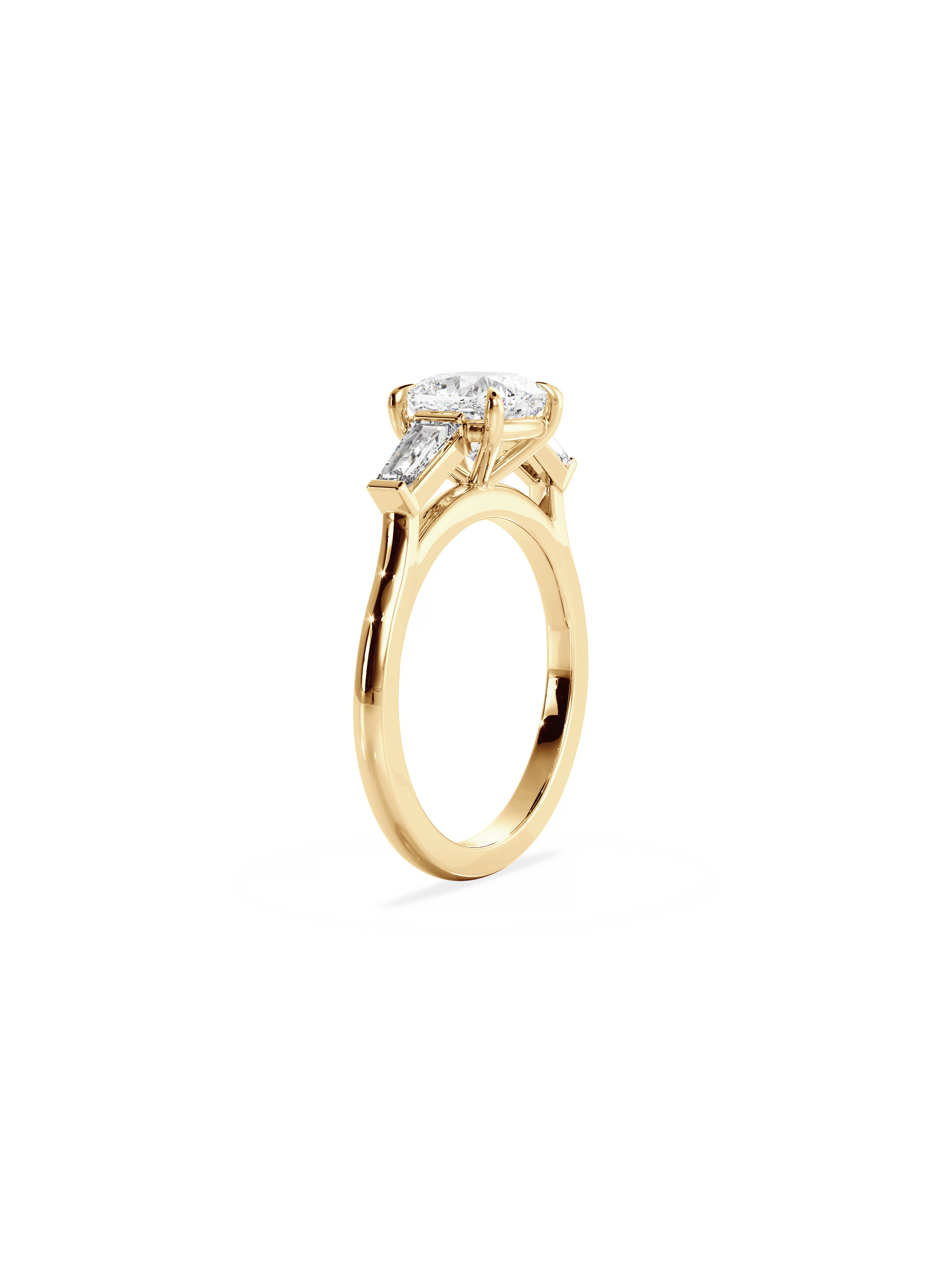 2 CT Round Three Stones Lab Grown Diamond Engagement Ring