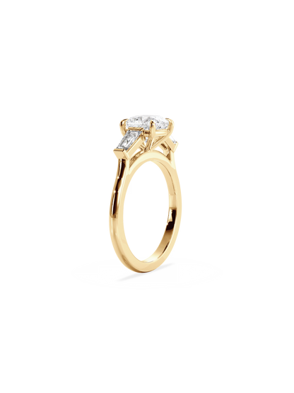 2 CT Round Three Stones Lab Grown Diamond Engagement Ring