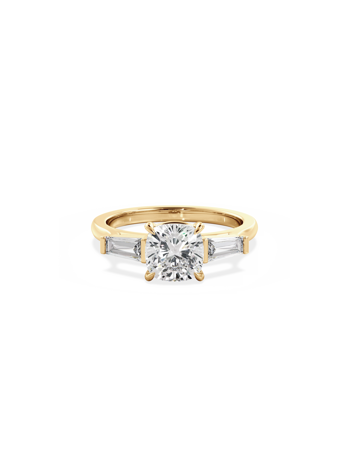 2 CT Round Three Stones Lab Grown Diamond Engagement Ring