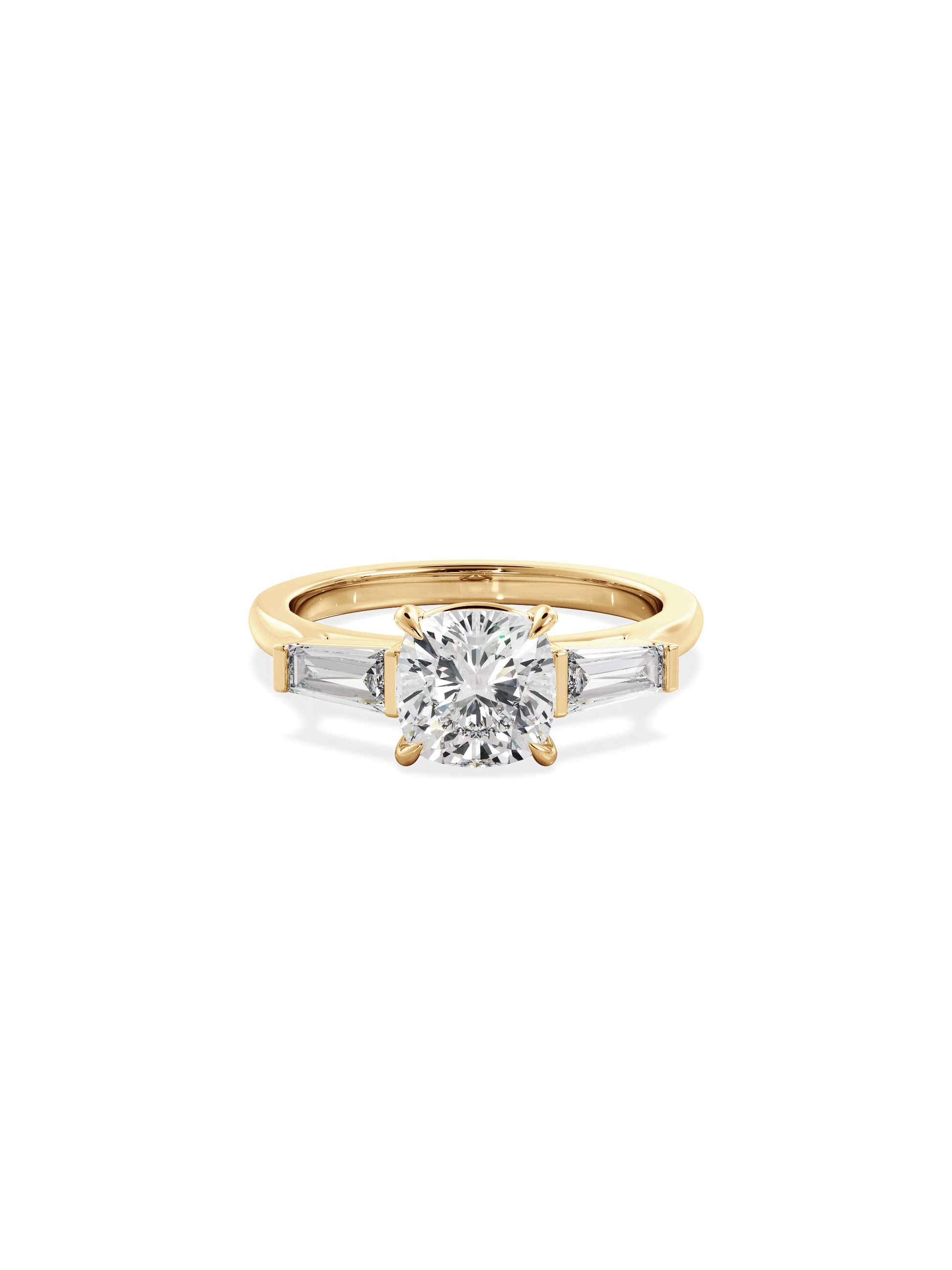 2 CT Round Three Stones Lab Grown Diamond Engagement Ring