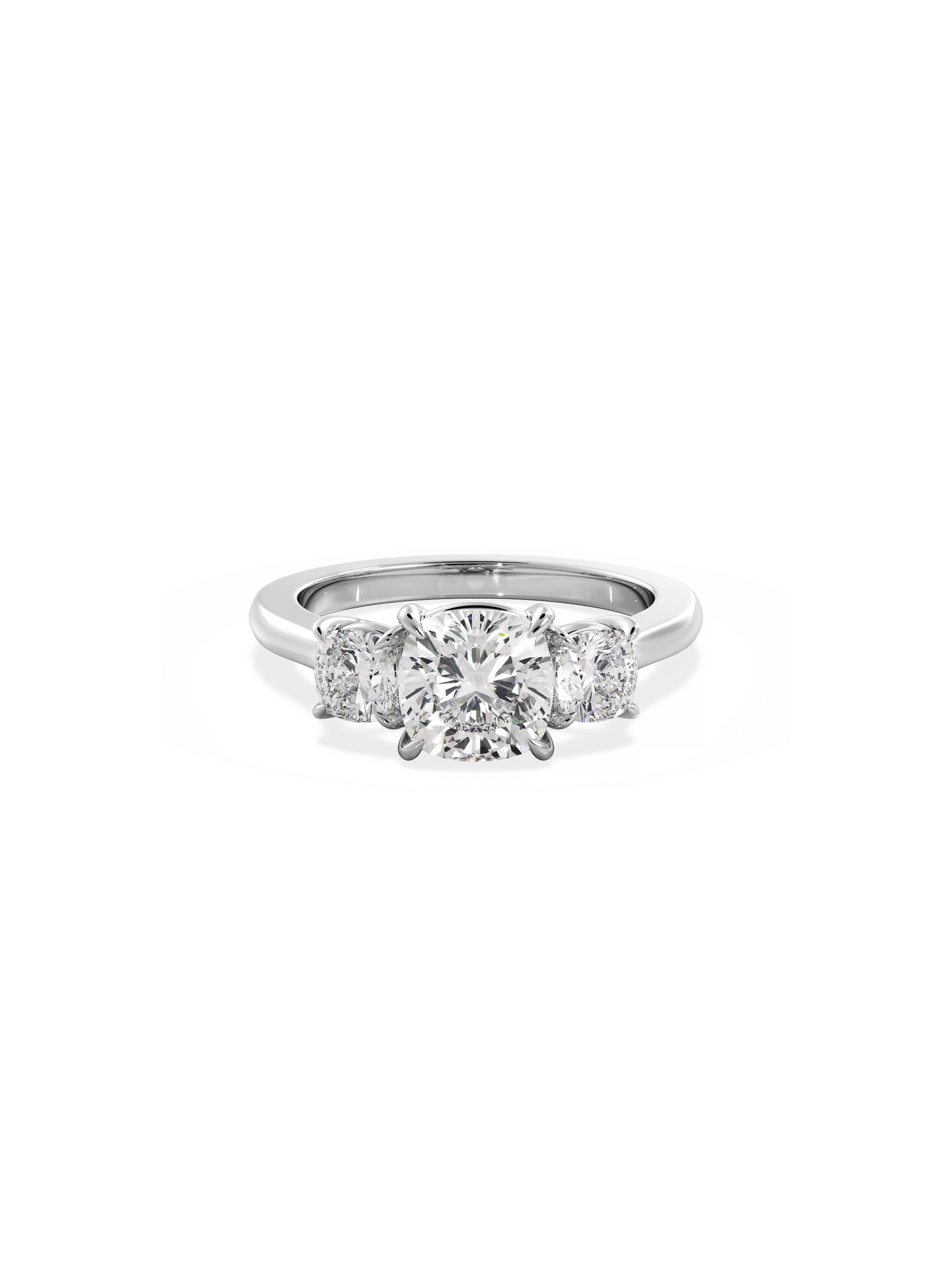 2 CT Round Three Stones Lab Grown Diamond Engagement Ring