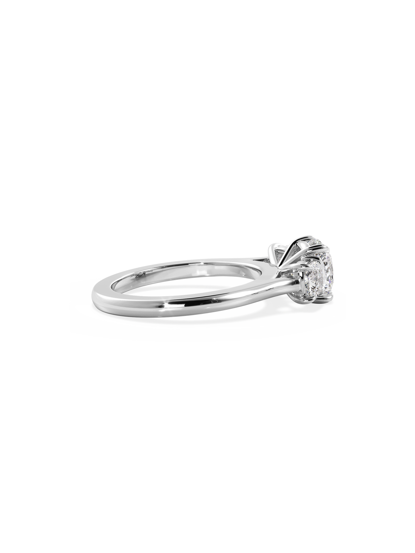2 CT Round Three Stones Lab Grown Diamond Engagement Ring